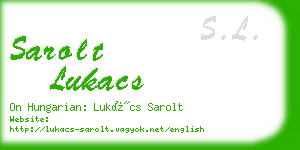 sarolt lukacs business card